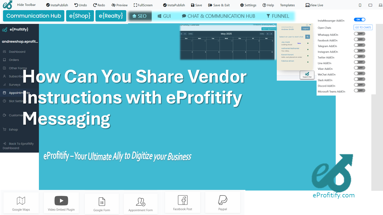How Can You Share Vendor Instructions with eProfitify Messaging